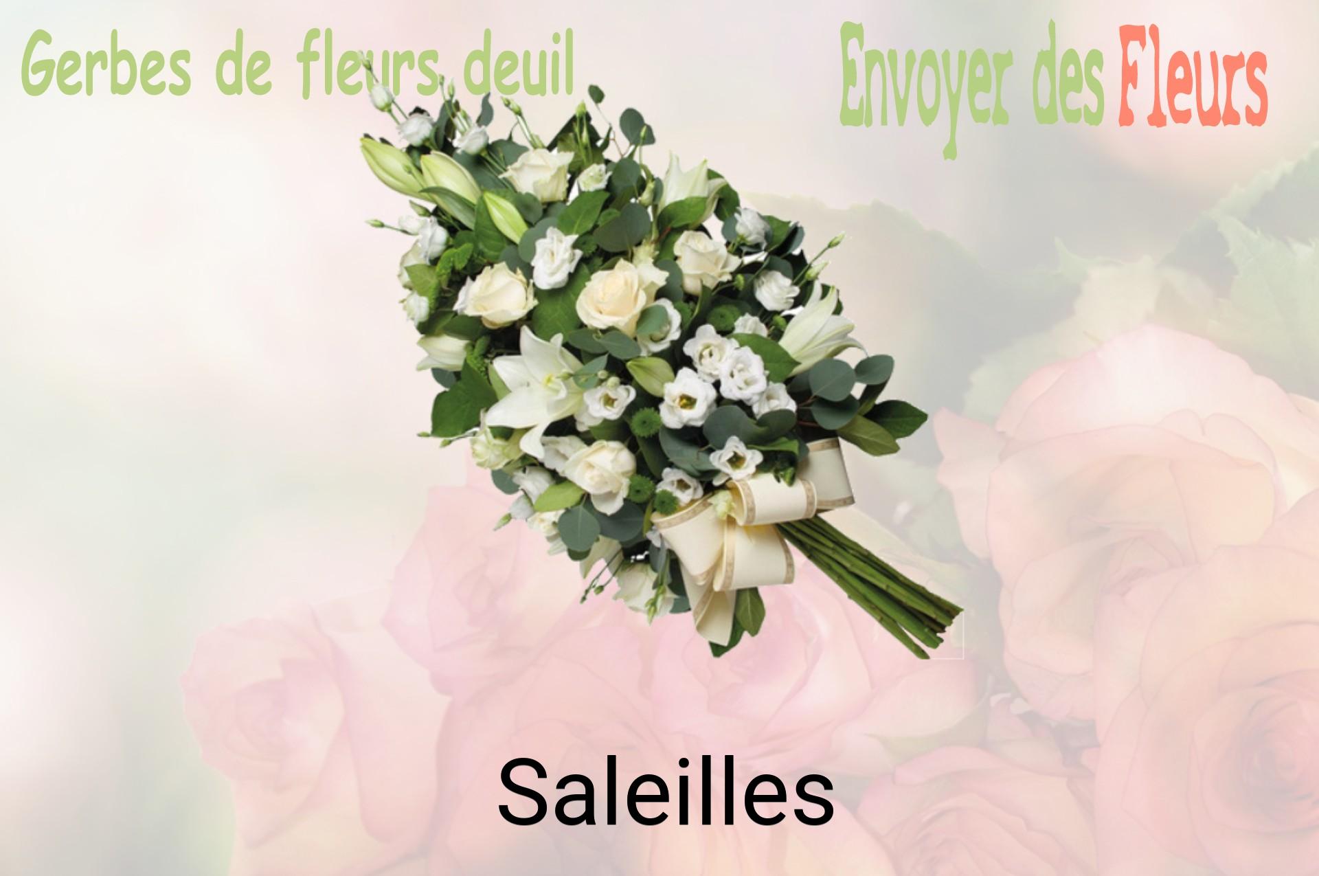 Gerbe de fleurs de deuil livrée à Saleilles